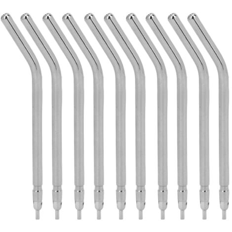 10 pièces Embouts de Pulvérisation Dentaire en Acier Inoxydable pour Nettoyage Dentaire et Irrigation (1/5)