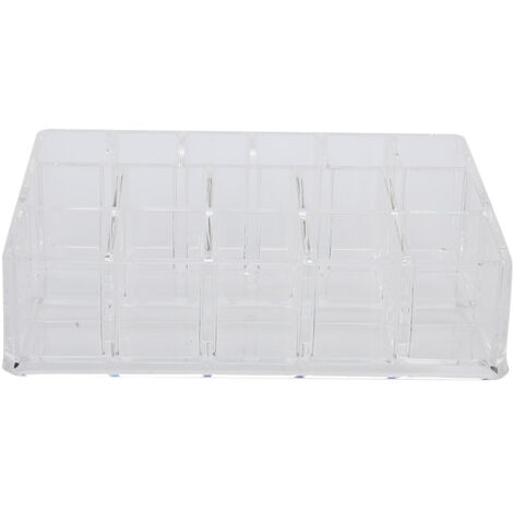Étui de Rangement Transparent 16 Cases pour Vernis à Ongles et Rouges à Lèvres (1/5)
