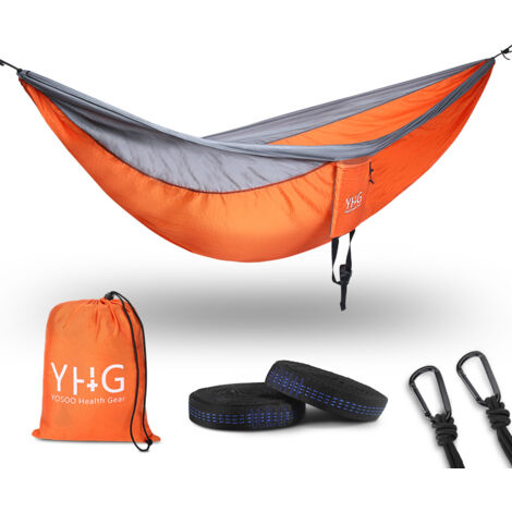 Hamac orange YHG 300x200 cm - Grand hamac de jardin (1/2)