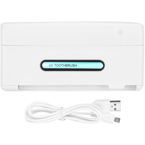 Support mural USB pour brosse à dents avec stérilisation UV (Blanc) (1/5)