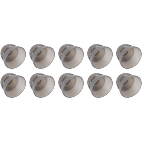 10 Pièces Dômes pour Prothèses Auditives 12mm Double Couche Silicone Doux Lavable Anti-Statique Noir (1/5)