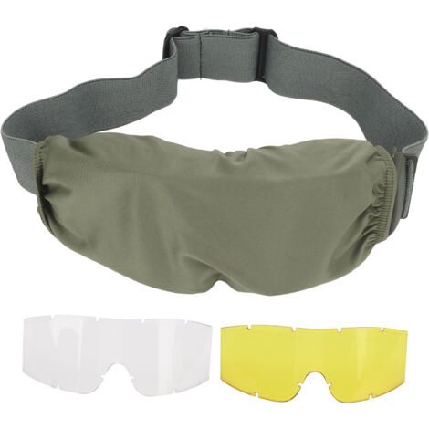 Lunettes de sécurité anti-explosion pour activités extérieures avec verres interchangeables - Chasse, escalade, militaire, vert (1/5)