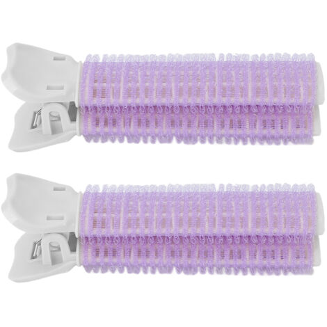 2 pièces Pinces à Cheveux Volumineuses, Rouleaux Portables pour Racines et Frange, Outil de Coiffure pour Femmes et Filles - Violet (1/5)