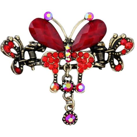 Pince à Cheveux Papillon Vintage en Métal Allié, Accessoire Capillaire pour Femmes et Filles (1/5)
