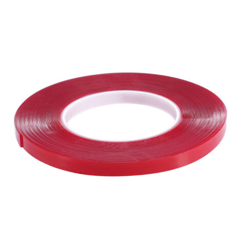 Ruban adhésif double face 10m pour art des ongles, film rouge transparent pour présentation de vernis, outil de manucure (1/5)