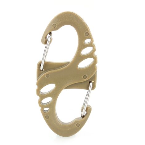 Mousqueton d'escalade en forme de S, double mousqueton miniature pour porte-clés et équipement (1/5)