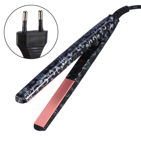 1PC Lisseur Électronique Portable pour Cheveux, Appareil de Lissage Capillaire (Noir, Prise EU) (1/5)