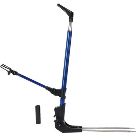 Support de canne à pêche en acier inoxydable 2,1 m, réglable et antidérapant, avec socle au sol et support amovible (1/5)