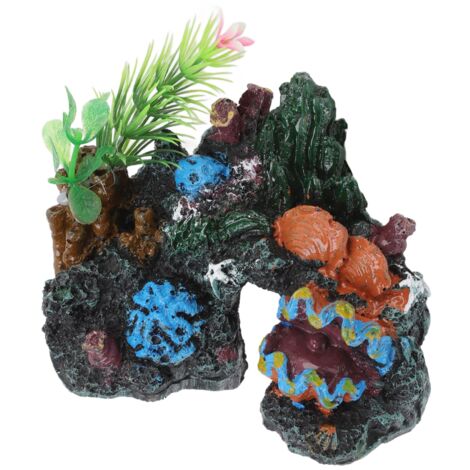 Décoration de Récif Corallien en Résine pour Aquarium - Abri et Cachette pour Poissons (1/5)