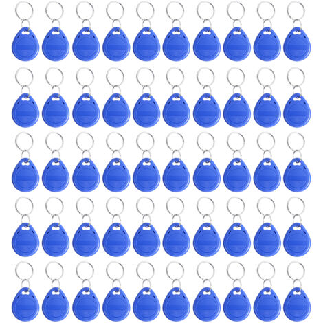 50 pièces porte-clés RFID EM4100 125KHz pour contrôle d'accès (1/5)