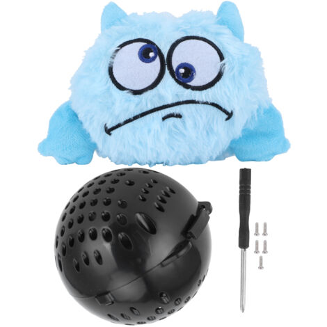 Jouet interactif pour chien sans pile - Peluche rigolote avec couinement et rebond, jouet à secouer pour chien bleu (1/5)