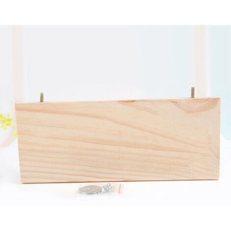 Plateforme en Bois 13x28cm pour Écureuils et Hamsters, Jouet à Grimper et Sauter avec Tremplin (1/2)