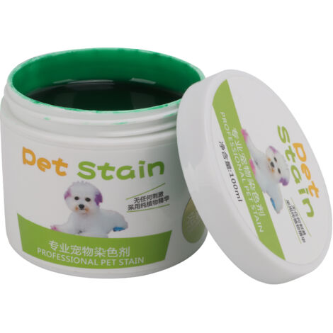 Teinture pour Chien 100g Vert Sante - Couleurs Vives, Design à Large Ouverture, Colorant Semi-Permanent Sans Danger pour Animaux