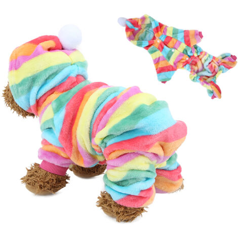 Vêtements Chauds d'Hiver pour Chiens et Chats - Combinaison Pyjama Douce pour Petits Animaux (1/5)