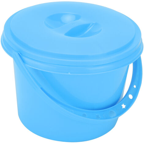 Pinceau Multifonction avec Seau Plastique à 2 Compartiments et Palettes pour Mélange de Couleurs (YJ004 Bleu) (1/5)