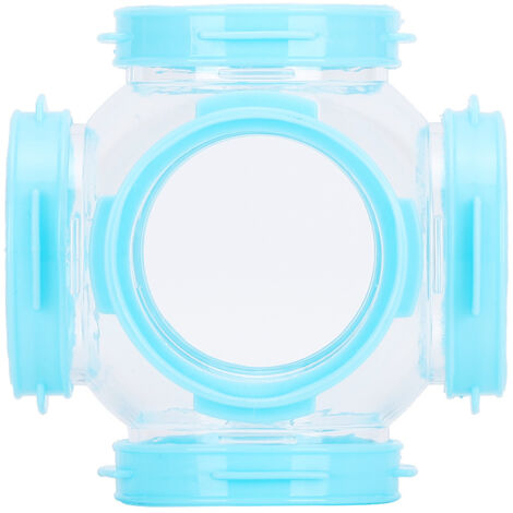 2 Tunnels pour Hamster - Accessoires de Cage à DIY, Tubes d'Exercice et Parcours d'Entraînement Bleus (1/5)