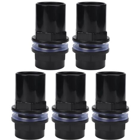 5 pièces raccords PVC pour aquarium, tube droit accessoires réservoir poissons, connexion tuyauterie eau (32mm)