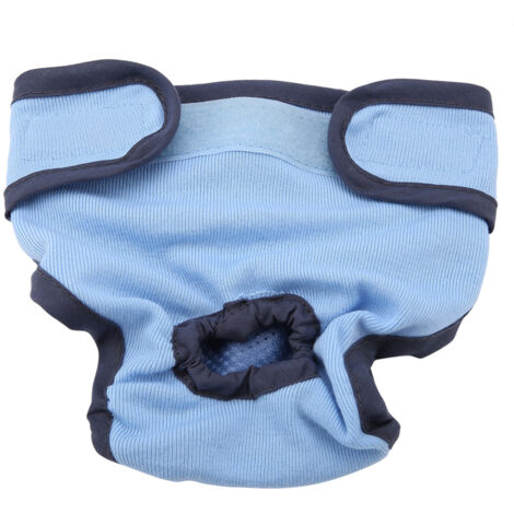 Culotte sanitaire pour chienne en polyester, couche hygiénique pour chiot femelle (Bleu, Taille XL) (1/5)