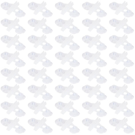 40 pièces supports de séparation pour aquarium avec ventouses en PVC blanc (1/5)