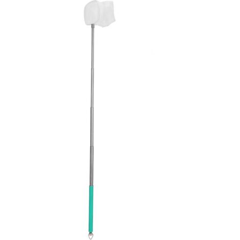 Filet de Pêche pour Aquarium Rétractable en Acier Inoxydable, Épuisette Carrée Verte Portable pour Crevettes