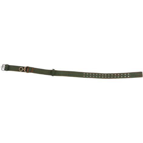 Collier ajustable 4 couches en toile pour veau avec 2 rangées de boucles métalliques - pour cheval, mouton, bétail, chien (1/5)