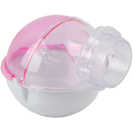 Toilette extérieure en acrylique pour hamster et cochon d'Inde - Maison de bain rose pour petite cage