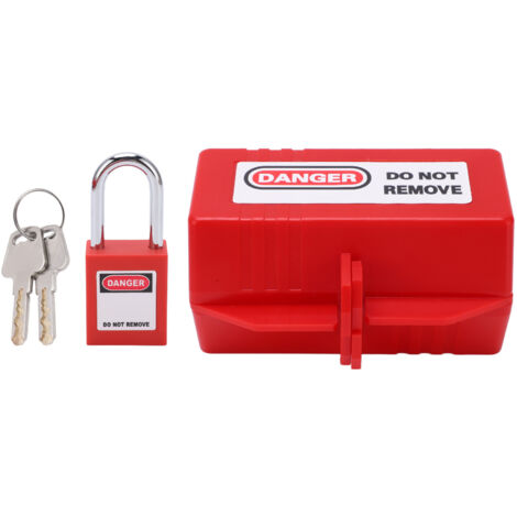 Kit de cadenassage de prise électrique avec cadenas de 38mm pour climatiseur, TV et industrie chimique (1/5)