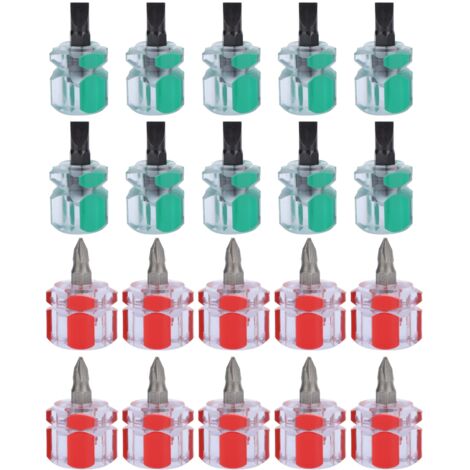 20 Pièces Mini Tournevis Stubby à Fente et Crucifix pour Réparation Machine à Coudre et Outils DIY (1/5)