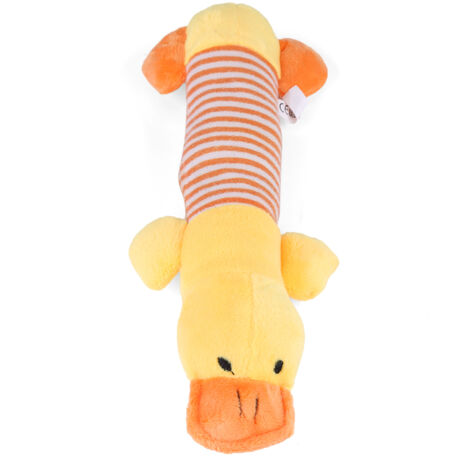 Jouet pour Chien en Peluche Squeaky, Forme Canard Jaune, Idée Cadeau pour Animal de Compagnie (1/5)