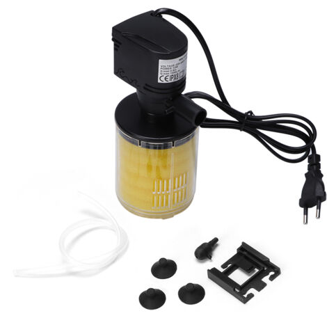 Pompe à Oxygène 3 en 1 pour Aquarium avec Filtre, Aération et Alimentation EU 220V (1/5)