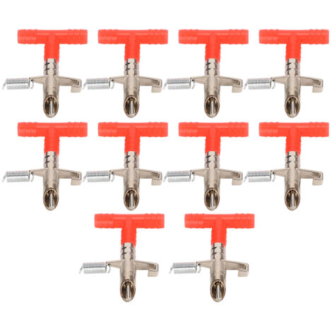 10 Pièces Abreuvoirs à Tétines Automatiques pour Lapins, Volaille, Élevage - Accessoires de Fontaine à Boisson (1/5)