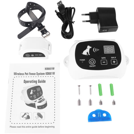 Collier Anti-Fugue Rechargeable pour Chien avec Clôture Invisible - Éducateur Canin Sans Fil