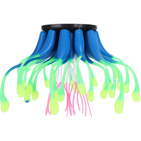 Plante Aquatique Artificielle en Corail Silicone Bleue pour Aquarium Décoration (1/5)