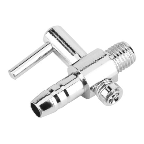 5 Pièces Distributeur de Tubes à Air en Acier Inoxydable, Valve de Contrôle de Pompe à Oxygène à Tête Unique Filetée pour Aquarium (1/5)