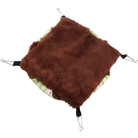 Hamac Doux Double Couche pour Petits Animaux - Couverture Lit Suspendu 35x35 cm (1/5)