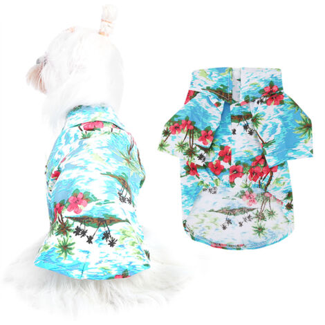 Chemise hawaïenne pour chien et chat, vêtement respirant et tendance pour animaux (Taille L) (1/5)