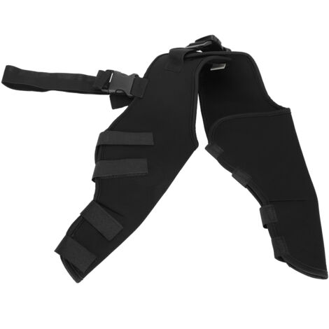 Genouillère orthopédique pour chien - Attelle réglable membre postérieur - Noir Taille L (1/5)