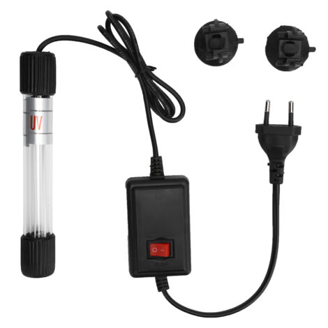 Lampe UV Submersible pour Aquarium, Purificateur d'Eau Anti-Algues, Lumière Stérilisateur 220V 11W Prise EU (1/5)