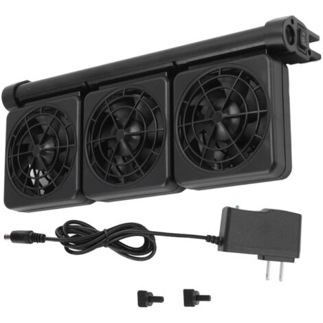 Ventilateur de Refroidissement pour Aquarium Mini avec 3 Ventilateurs et Vitesse Réglable, Prise US 100‑240V (1/5)