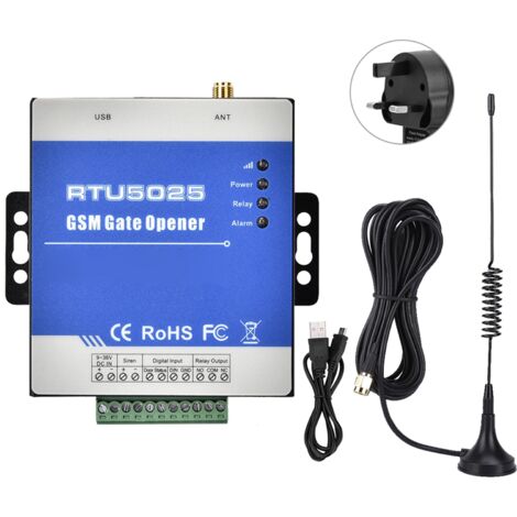 Télécommande GSM RTU5025 pour Portail Coulissant et Garage avec Prise Britannique (1/5)