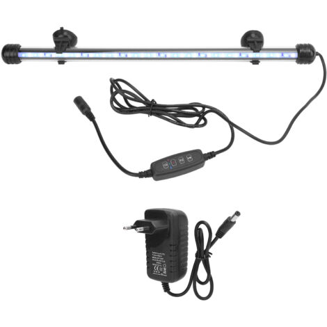 Lampe LED étanche pour aquarium avec 3 modes, gradation et prise UE 100‑240V, 38 cm (1/5)