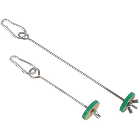 2 pièces Porte-nourriture pour Oiseaux Perroquets en Acier Inoxydable, Support à Fruits et Légumes (1/5)