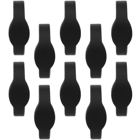 10 pièces Bracelet RFID 13.56 MHz Étanche en Silicone pour Piscine Sauna Carte IC Noir (1/5)