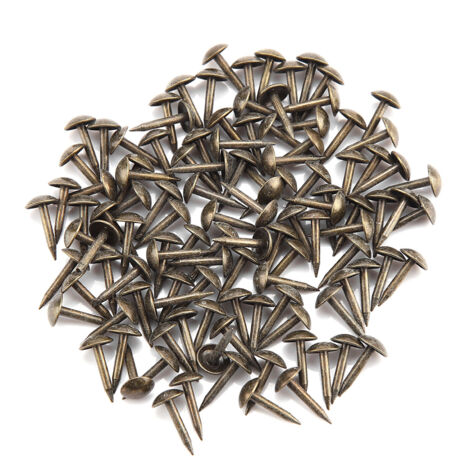 100 pièces de pointes épaisses en fer pour meubles, tambours et portes en bois (6x12mm) (1/5)