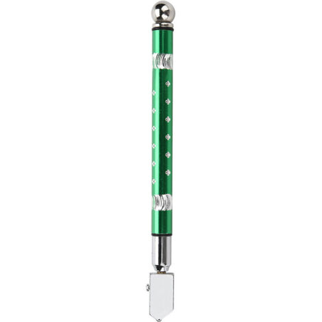 Cutter à verre portable avec poignée antidérapante pour verre de 3 à 15mm (vert) (1/5)