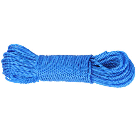 Corde en Nylon 20m pour Étendoir à Linge, Jardin et Camping (Bleu) (1/5)