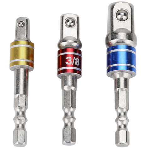 Jeu de 3 rallonges de douilles 1/4", 3/8", 1/2" pour perceuse et tournevis (1/5)