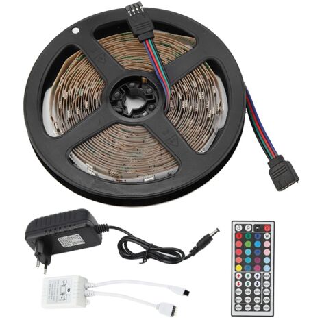 Ruban LED RGB 5m 150 LEDs, Alimentation AC100-240V Prise EU, pour Décoration Maison Magasin Restaurant (1/5)