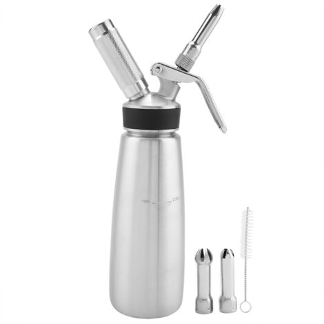 Siphon à crème chantante en acier inoxydable avec trois buses pour desserts (500ml) (1/5)