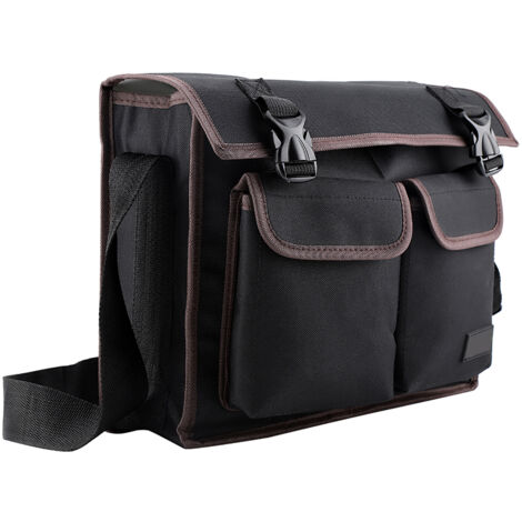 Sac de rangement épais en toile Oxford pour outils d'électricien et réparateur (Noir) (1/5)